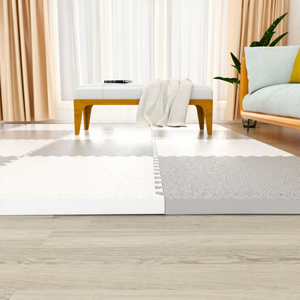 EiffelHome Tapis de sol pliable en mousse EVA épaisse pour enfants, design moderne et simple, couleur unie gris, lavable à la main pour bébé - Product Image 3