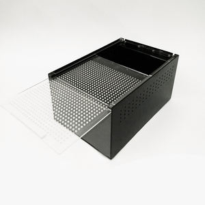 Wholesale Eco-Friendly Recyclable Custom Acrylic Luxury Reptile <b>Terrarium</b> Tank Modern Black White Magnetic Sliding Lid <b>Insect</b> - Product Image 1