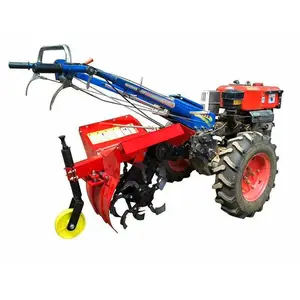 Potongan harga populer kualitas terbaik 10-22hp dua roda tangan berjalan traktor dengan Tiller putar traktor pertanian dibuat di Cina
