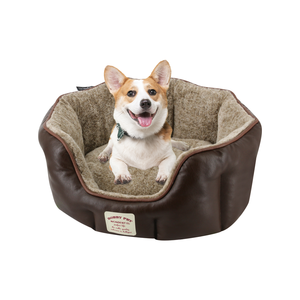 Lit ovale pour chien, lits pour chiens OEM disponibles, lit de luxe en <span class=keywords><strong>fausse</strong></span> <span class=keywords><strong>fourrure</strong></span> pour animaux de compagnie - Product Image 1