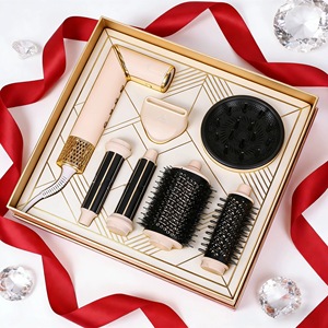 Nuovo Styler Multifunzione Rosa <span class=keywords><strong>Pettine</strong></span> <span class=keywords><strong>Asciugacapelli</strong></span> 1200W Motore BLDC Strumento per Acconciature Spazzola ad Aria Calda Completa 6-in-1 - Product Image 3