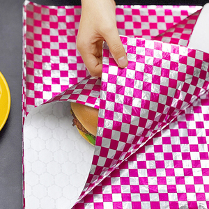 OEM-Design Sandwich-Einwickelpapier Hamburger-Aluminiumfolie Kundenspezifisches Lebensmittelverpackungspapier - Product Image 4