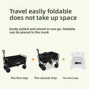 Nuovi Prodotti Ruvell Vendita Diretta Fabbrica Carrello da Campeggio Pieghevole da Esterno Carrello da Pesca Portatile Rimorchio da Picnic - Product Image 4