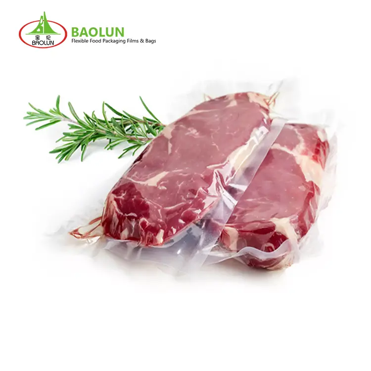 BPA Free Meat Packing Plastic Bags Transparent PA PE Meat Storage Bags PA PE Vacuum Food Bags For Meat