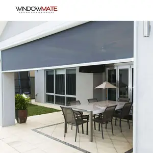 Balcony Privacy Screen Garden Protective Roller Blind Insect Proof Zip Screen