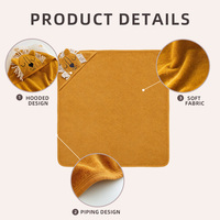 Serviette de bain à capuche 31x31 pouces 100% coton éponge motif animal, usine source OEM, marque privée, achat en gros, CPC REACH OEKO-TEX ODM