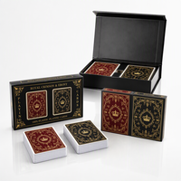 Boîte cadeau de cartes à jouer en papier personnalisées de luxe avec des cartes de poker écologiques, durables, imperméables, 52+2 cartes, design magnétique rigide