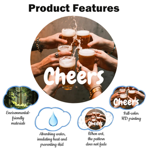 Posavasos de Papel Absorbente de Alta Calidad de 2 mm de Grosor con Diseño de Impresión de Logotipo Personalizado para Bebidas, Bodas y Cumpleaños - Product Image 3