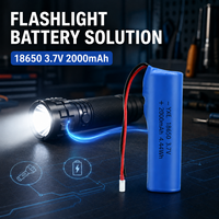 Batterie au lithium polymère MinYu 18650 2000mAh 3.7v, capacité 1s1p, pour instrument de beauté, haut-parleur intelligent, batterie en pack souple