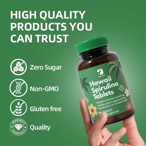 OEM tablet <span class=keywords><strong>Spirulina</strong></span> Hawaii 180 hitungan suplemen pabrik untuk suplemen dewasa detoksifikasi antioksidan kesehatan usus - Product Image 5
