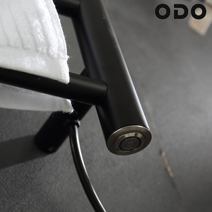 Vente en gros d'usine, porte-serviettes chauffant à 6 barres, moderne, en acier inoxydable 304, noir mat, à fixer au mur, pour hôtel ou salle de bain - Product Image 4