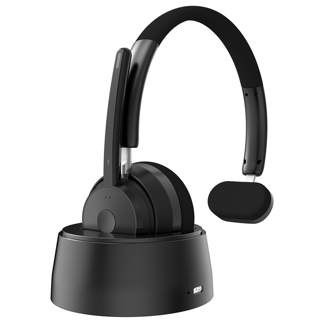 2022 New Factory OEM ODM Monaural Wireless Headset With Directional Microphone Noise Cancelling Bluetooth Call Center Headset