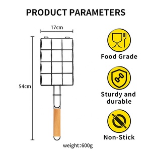 Cesta de <span class=keywords><strong>Barbacoa</strong></span> Portátil de Acero al Carbono <span class=keywords><strong>para</strong></span> Exteriores, Accesorios <span class=keywords><strong>para</strong></span> Asar al Aire Libre, Cesta Metálica <span class=keywords><strong>para</strong></span> Cocina al Aire Libre - Product Image 2