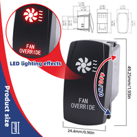 Interrupteur à bascule LED bleu marine 12V-24V marche/arrêt éclairé laser IP65 étanche et résistant à la poussière en ABS résistant aux hautes températures