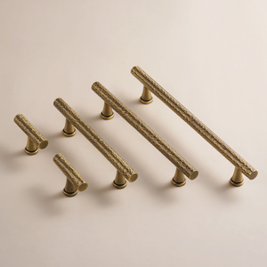 DOOROOM Solid H59 Brass Cabinet <strong>Door</strong> Handles Vintage Hammered Drawer Pulls for Furniture 96/128/160mm - Product Image 6