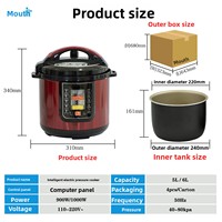 Haut de gamme entièrement automatique 6 litres double pot cuiseur à riz pression électrique intelligente capacité de 4-5 personnes pour un usage domestique pour