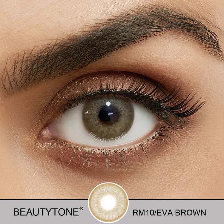 Romance Eva Brown Colored Eye Contact Lens China Beauty Color Cosmetic Eye Lenses