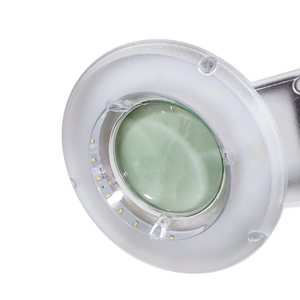 Lampe <span class=keywords><strong>loupe</strong></span> réglable de qualité 5X,8X LED avec roues de support pour salons de beauté lentille en verre Portable personnalisable - Product Image 3
