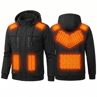 Chaqueta Eléctrica Térmica de Seguridad para Hombre, Nueva, Resistente al Viento, con Bolsillo Integrado, para Guardias de Seguridad