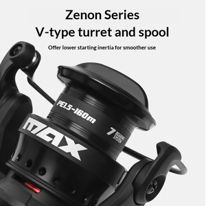 Carrete de Pesca <span class=keywords><strong>Abu</strong></span> Spinning Reel 24, Nuevo Modelo MAXSX de Segunda Generación, Ultraligero, Cuerpo Asimétrico, Copa Inclinada sin Espacios, Lanzamiento Largo, Mano Derecha - Product Image 4