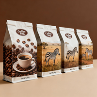 Groothandel Nieuw Ontwerp Op Maat Geprint Ritszakje 100g 250g 500g 1kg Platte Bodem Ecologisch Verantwoord Kraft Papier Thee Koffie Staande Pouch