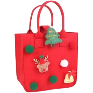 Bolso de fieltro personalizado con dibujos animados de Navidad para niños, bolsa de regalo de vuelta manual, de dulces de Navidad, promocional, <span class=keywords><strong>2022</strong></span> - Product Image 1