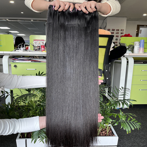 Venta al por mayor 100% Natural Remy Raw cutícula alineada virgen pelo tejido paquetes extensiones de cabello humano - Product Image 2