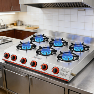 Cuisinière à <span class=keywords><strong>gaz</strong></span> 6 brûleurs haute performance, vente chaude, cuisinière commerciale <span class=keywords><strong>pour</strong></span> hôtel, cantine, <span class=keywords><strong>camion</strong></span> de restauration - Product Image 4