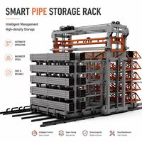 Système de stockage de matériaux longs à double face, robuste, pour entrepôt, usine et distribution