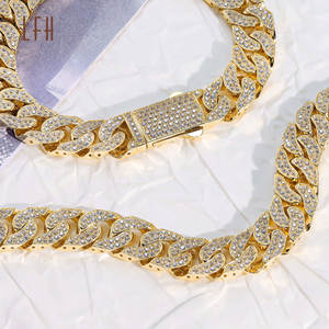 Collar de pulsera de cadena de eslabones cubanos de Miami CZ joyería de oro puro au750 oro 18K joyería de oro saudí real empeñable 18K - Product Image 4