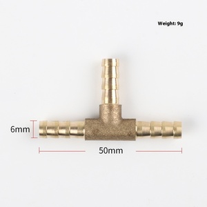 Conector de lengüeta de latón, Conector de 3 vías para manguera de 6mm, 8mm, <span class=keywords><strong>10mm</strong></span>, 12mm, Conector de manguera Pagoda de latón - Product Image 4