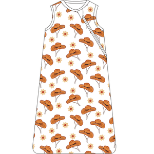 Sac de couchage unisexe en bambou à imprimé western pour bébés et tout-petits, fermeture éclair bidirectionnelle, respirant, 1.0 <span class=keywords><strong>Tog</strong></span>, pour bébés de 0 à 36 mois - Product Image 1