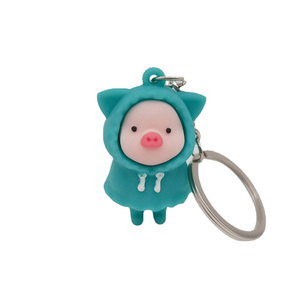 Dihua OEM Custom 5cm Cartoon Cute 3D Soft PVC Fashion Jungle Animal Models Pig Figure for Kids - Product Image 4
