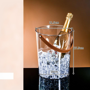 Xô đá nhựa máy làm lạnh rượu vang cho rượu sâm banh chai rượu mát đá bồn tắm đa sử dụng rõ ràng xô Xô đá - Product Image 5