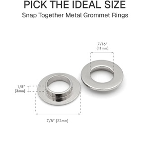 Œillets plats pour sacs, anneaux de fixation, anneaux toriques, boucles de sac à main, œillets métalliques avec vis pour sacs en toile, cuir, chaussures, vêtements, quincaillerie - Product Image 5