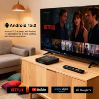 TV Box Z1 Max con Android 15, Quad Core, 4G, 5G, WiFi Dual, Reproductor Multimedia HD 8K 4K, Control Remoto por Voz 5.0