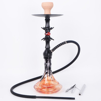 Kit de chicha unique arabe de taille moyenne en aluminium de bonne qualité avec tuyau en silicone unique ensemble de chicha entier
