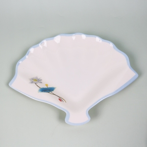 Châu Âu <span class=keywords><strong>Shell</strong></span> Thiết kế thân thiện với môi melamine món ăn gốm nhựa Seashell tấm cho cổ điển bãi biển Đảng mùa hè món ăn - Product Image 1