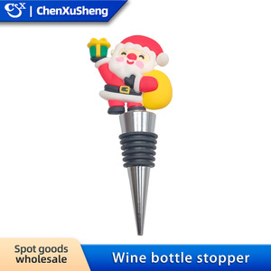 Christmas Santa Claus Wine Stopper Plastic Bottle Christmas Decor Gift - Product Image 4