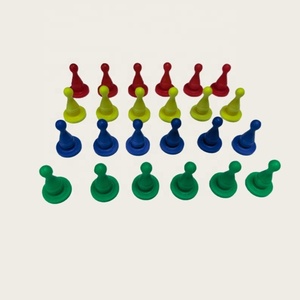 Pièces d'échecs <span class=keywords><strong>en</strong></span> plastique colorées <span class=keywords><strong>en</strong></span> gros, pions et trompettes, jouet éducatif - Product Image 1