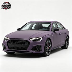 Film NIKO PET Super Mat Gris Capri Violet, Film de Recouvrement Complet pour Voiture en PET Cristal, Film PVC à Changement de Couleur Auto-Réparateur pour Carrosserie - Product Image 1