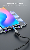 Kabel pengisi daya ponsel 3in 1, kawat magnetik 3A pengisian daya Cepat