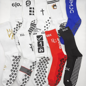Wholesale BetopSocks Anti-Slip <strong>Grip</strong> <strong>Socks</strong> for Men Custom Logo Thickened Crew Soccer Football Knitted <strong>Socks</strong> Cuff Logo Position - Product Image 2