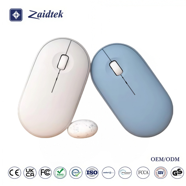 Wireless Silent Non-Backlit Dual Mode 3-Button Ergonomic External Mouse for Laptop Home Office Desktop