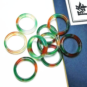 Bague en Jade 6mm, Anneaux en Cornaline, Bijoux pour Femmes, Anneaux en Cristal de Cornaline Lisse, Délicat, Coloré et Lumineux, Anneaux en Jade <span class=keywords><strong>Buma</strong></span> pour Femmes - Product Image 4