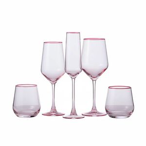 Bicchieri da Vino Creativi, Calici Rosa Unici dal Design Classico, Capacità 500ml, Bicchieri Personalizzabili con Logo per Feste - Product Image 1