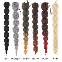 AliLeader Extensions de cheveux en fibre synthétique, tresses Marley, Yaki Lisse, Bouclées Crépues, Queues de cheval, Queues de cheval à cordon de serrage effet bulle et lanterne