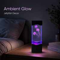 Lampe de nuit LED méduse à changement de couleur pour chambre et bureau, lampe de table décorative, cadeau pour la maison