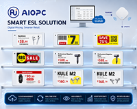 Afficheur numérique LCD, étiquette de prix électronique avec BLE et plateforme RDM basée sur le cloud pour système de solution API ERP POS de supermarché