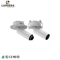 Spot encastré moderne en aluminium pour hôtel, éclairage LED de plafond, projecteur COB profond dimmable, CRI 90, angle de faisceau réglable